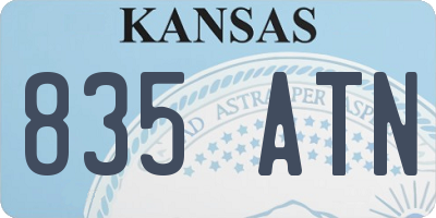 KS license plate 835ATN