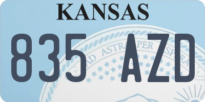 KS license plate 835AZD