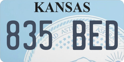KS license plate 835BED