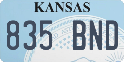 KS license plate 835BND