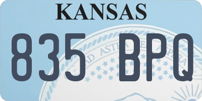 KS license plate 835BPQ