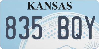 KS license plate 835BQY