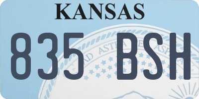 KS license plate 835BSH