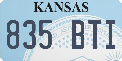 KS license plate 835BTI