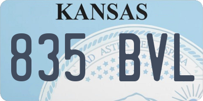 KS license plate 835BVL