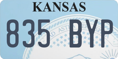 KS license plate 835BYP