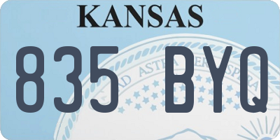 KS license plate 835BYQ