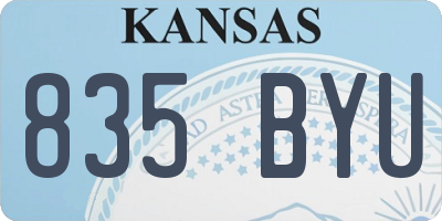 KS license plate 835BYU