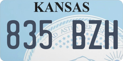 KS license plate 835BZH