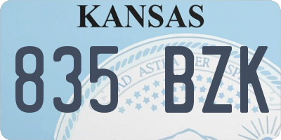 KS license plate 835BZK