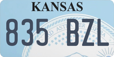 KS license plate 835BZL