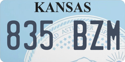 KS license plate 835BZM