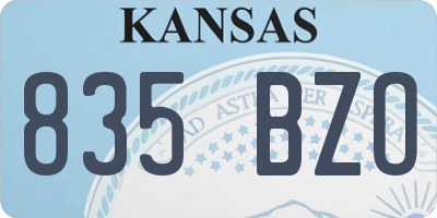 KS license plate 835BZO