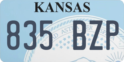 KS license plate 835BZP