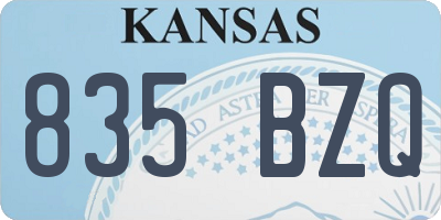 KS license plate 835BZQ