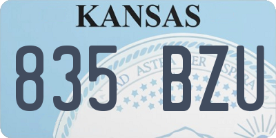 KS license plate 835BZU