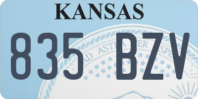 KS license plate 835BZV
