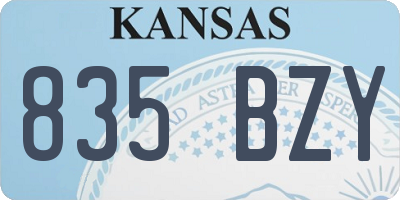 KS license plate 835BZY