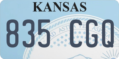 KS license plate 835CGQ