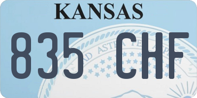 KS license plate 835CHF