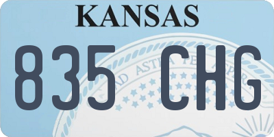 KS license plate 835CHG