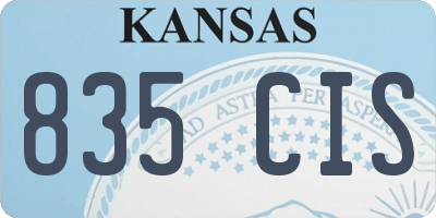 KS license plate 835CIS