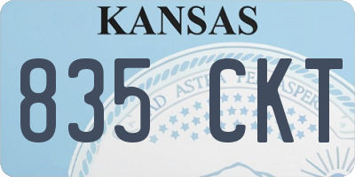 KS license plate 835CKT