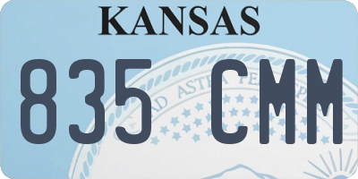 KS license plate 835CMM