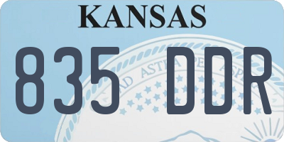 KS license plate 835DDR