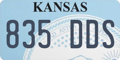 KS license plate 835DDS