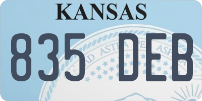 KS license plate 835DEB