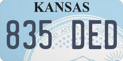 KS license plate 835DED