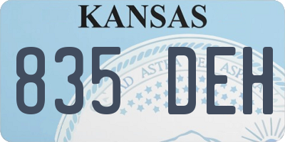 KS license plate 835DEH