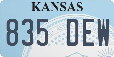 KS license plate 835DEW