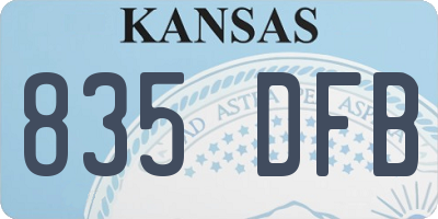 KS license plate 835DFB