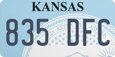 KS license plate 835DFC