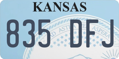 KS license plate 835DFJ