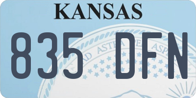 KS license plate 835DFN