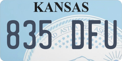 KS license plate 835DFU