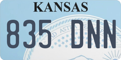 KS license plate 835DNN