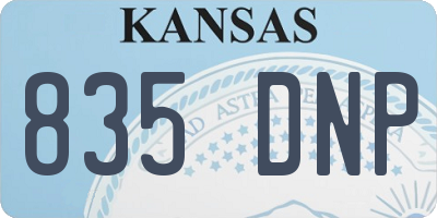 KS license plate 835DNP