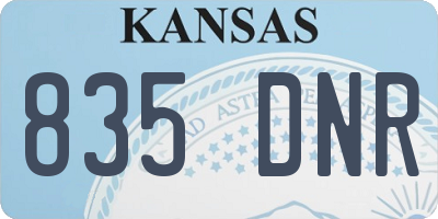 KS license plate 835DNR