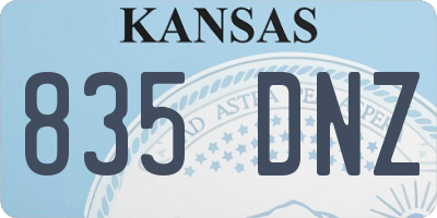 KS license plate 835DNZ