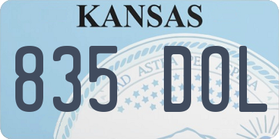KS license plate 835DOL