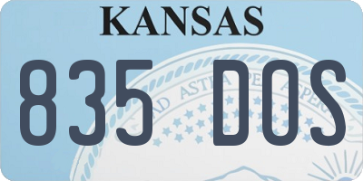 KS license plate 835DOS