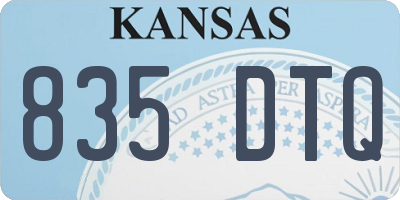 KS license plate 835DTQ