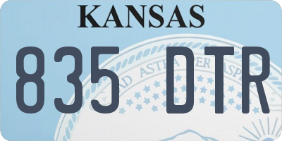 KS license plate 835DTR