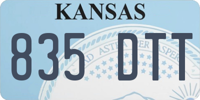 KS license plate 835DTT