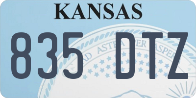 KS license plate 835DTZ