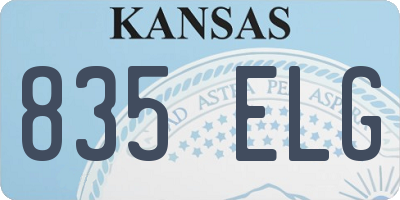 KS license plate 835ELG